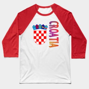 Croatia Coat of Arms Design Baseball T-Shirt